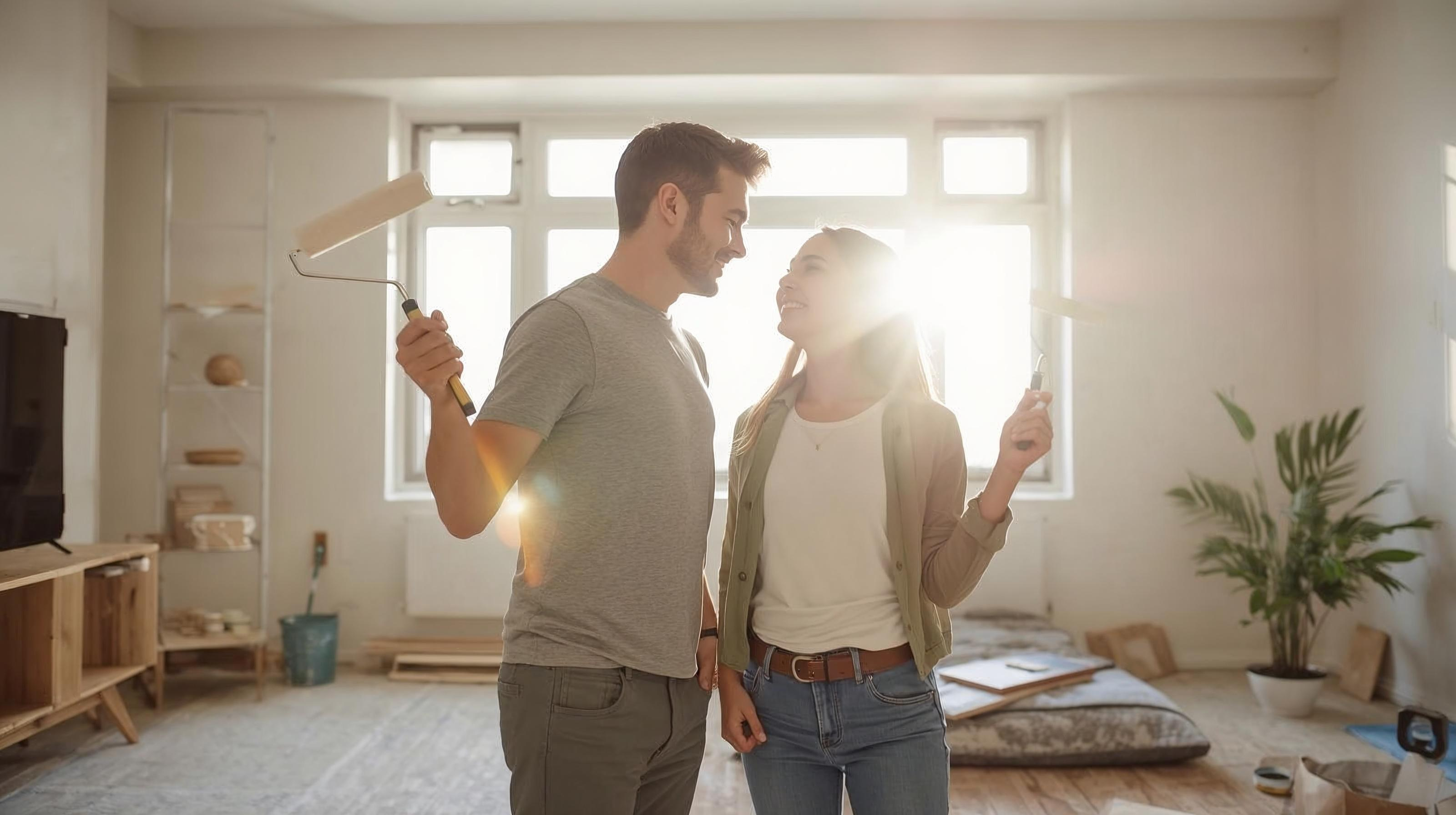 Couple renovating home