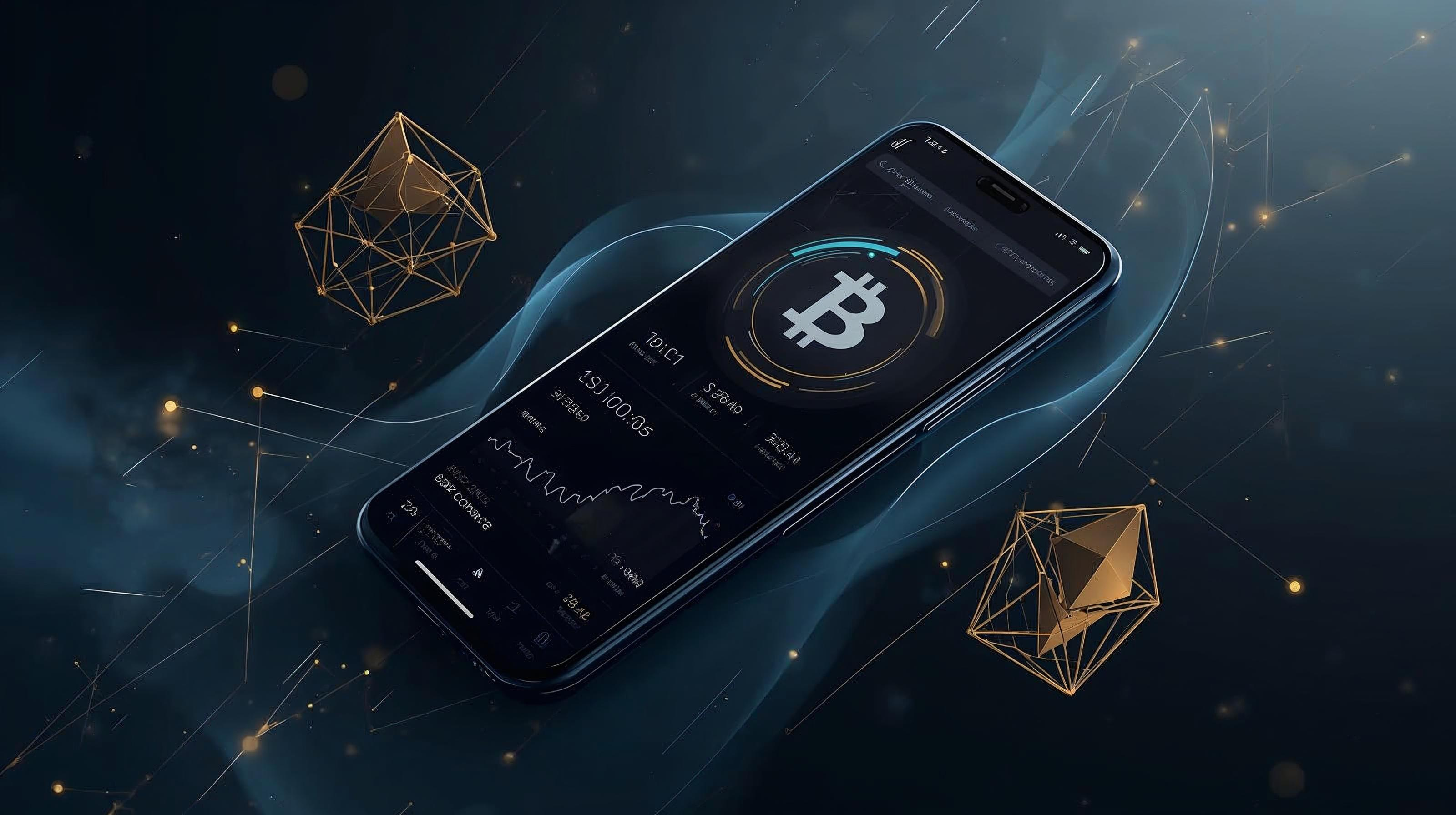 Crypto trading mobile app interface
