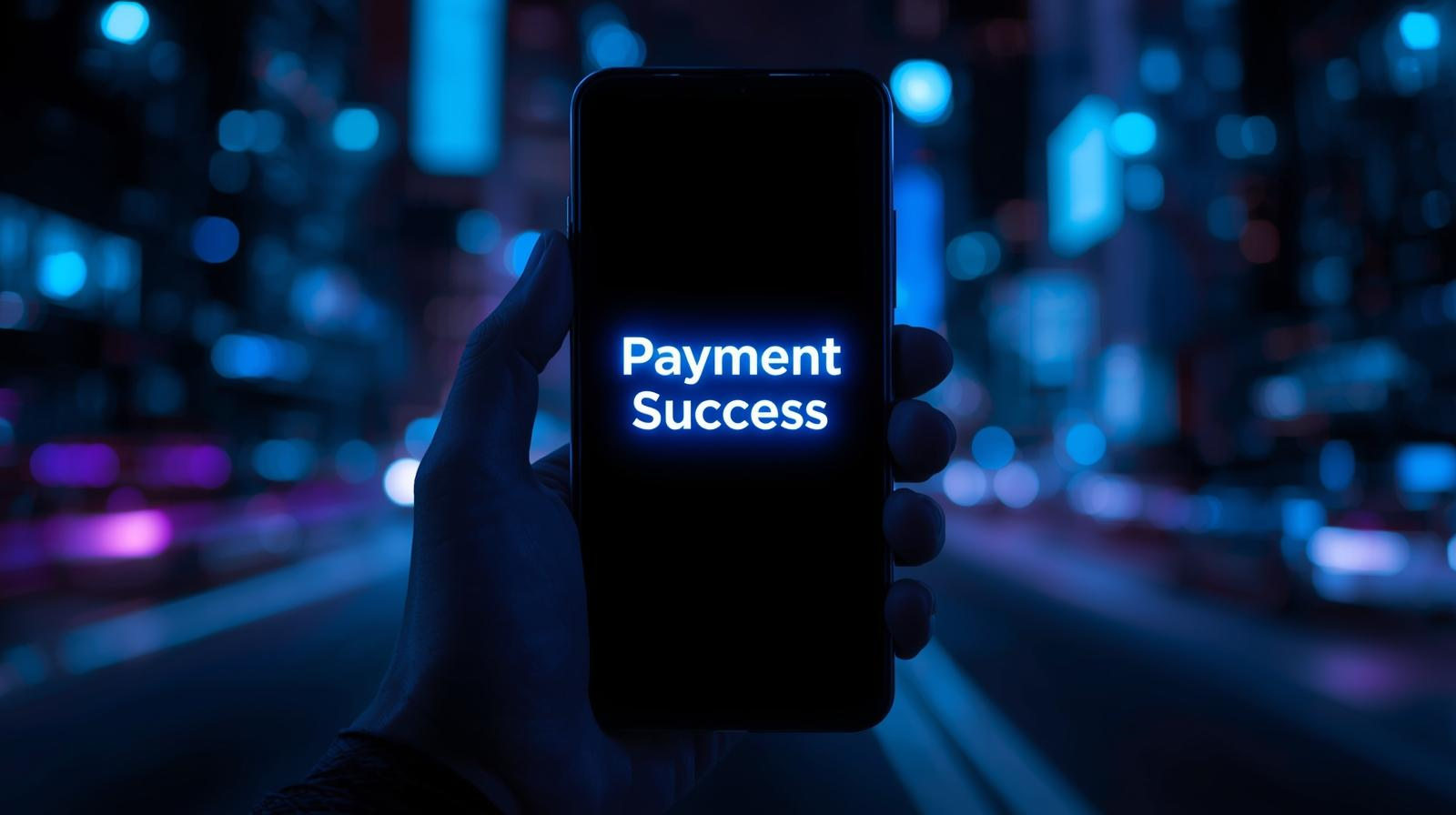 Person paying with mobile phone