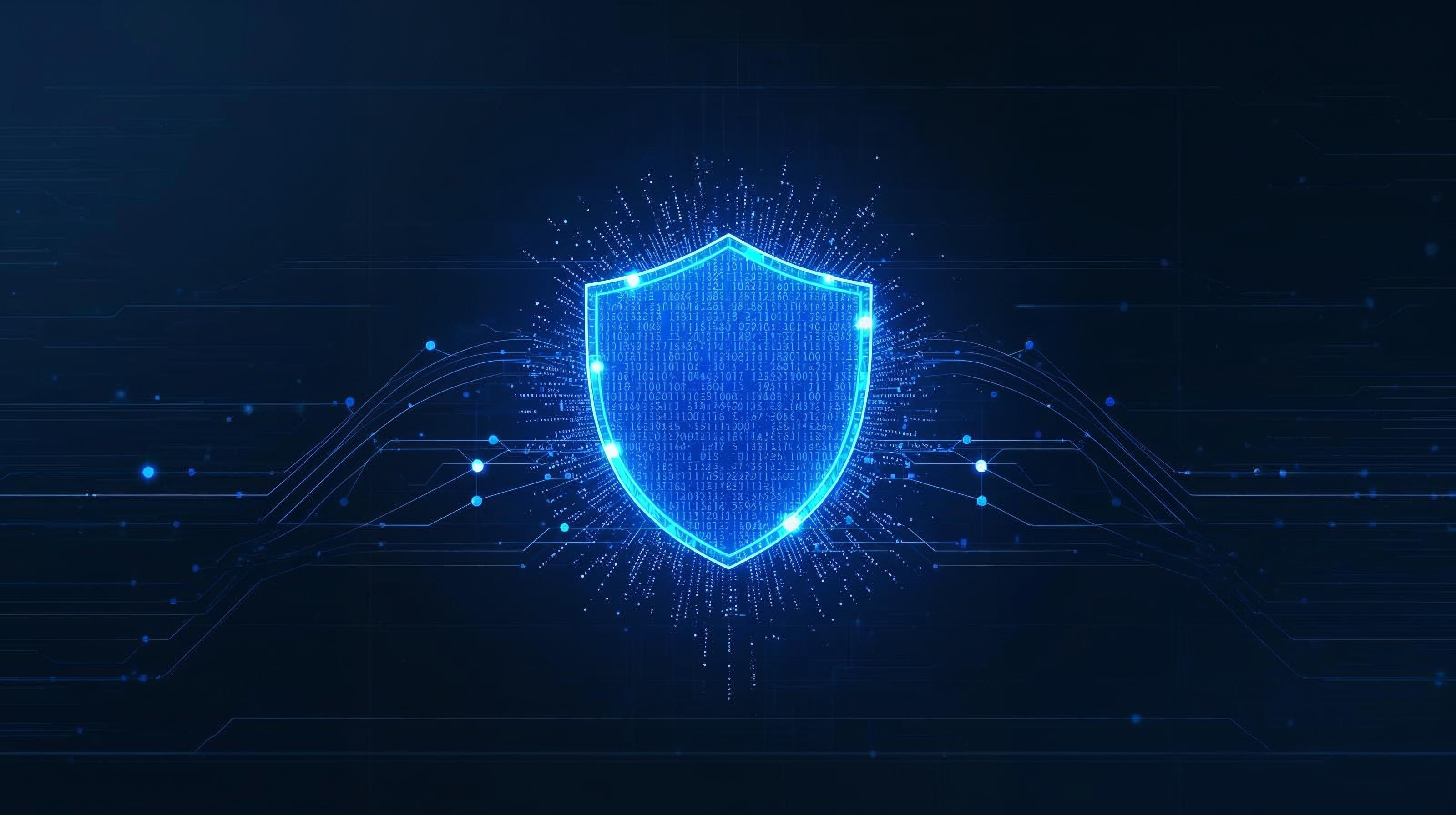 Digital security shield background