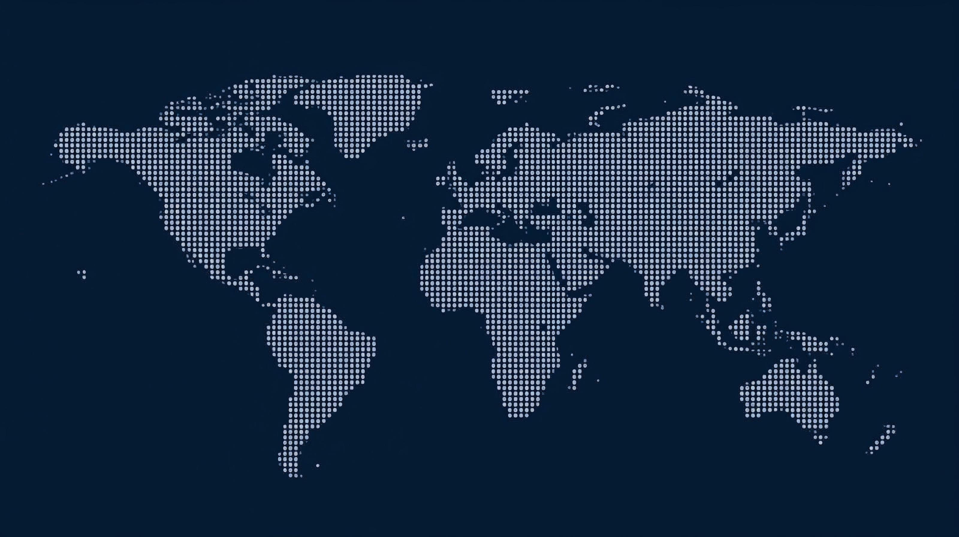 Dark world map showing active global hotspots